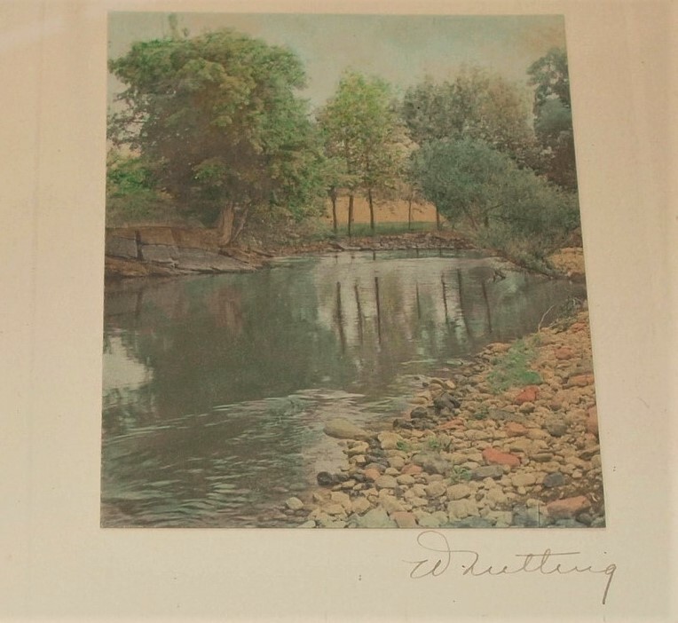 Rare Miniature Signed WALLACE NUTTING HandTinted Photo Circa Early 20th Century