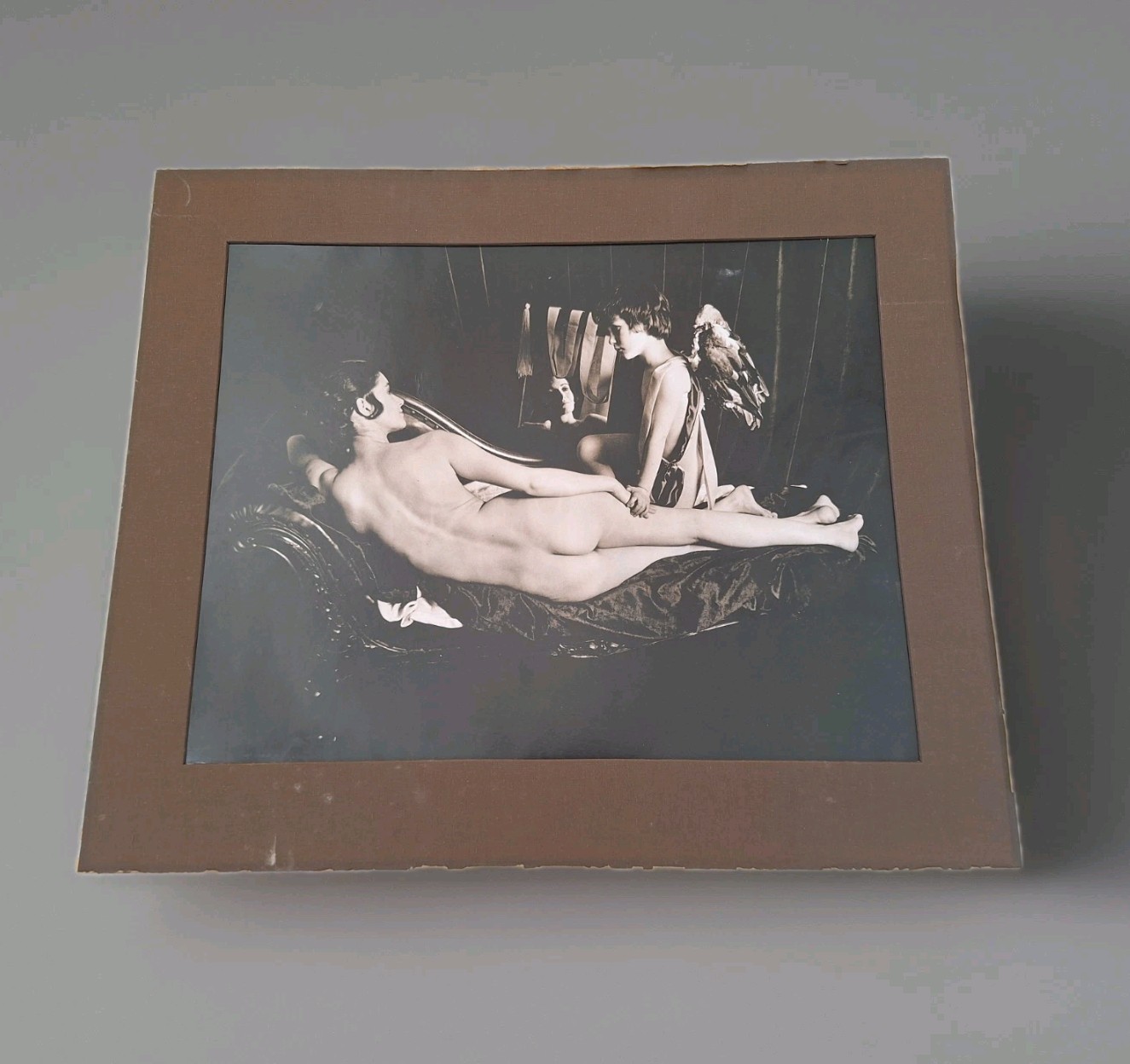 Vintage Art Deco Black And White Photo, Genre Scene Woman 60×40 cm