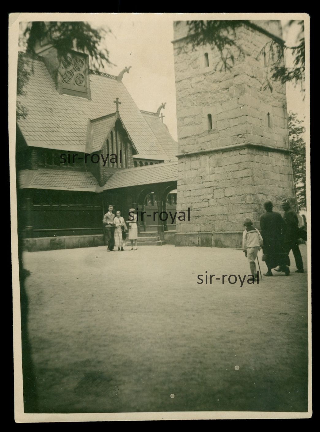 Krummhübel 1930 – Stave Church Wang – Giant Mountains Hirschberg district – photo 9x12cm