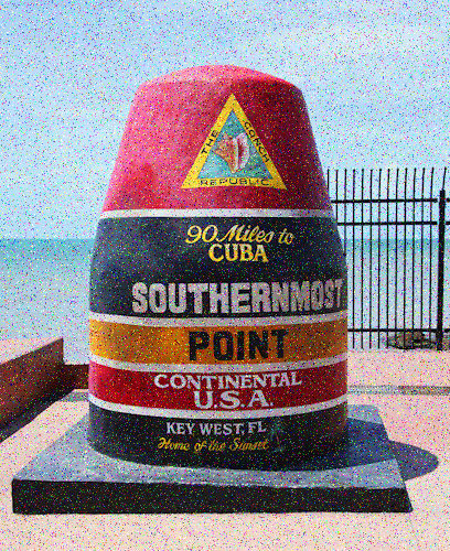 8 1/2 x 11″ HI RES COLOR PHOTO SOUTHERNMOST POINT MILE 0 KEY WEST FLORIDA CONCH
