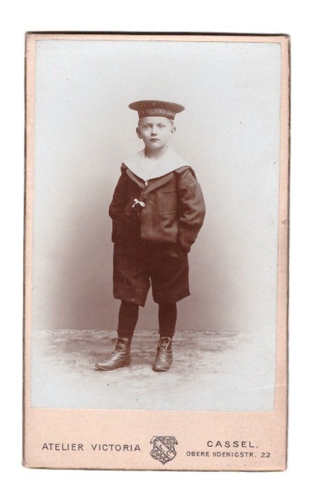 CDV Photo Circa 1900, Handsome Boy, Cassel