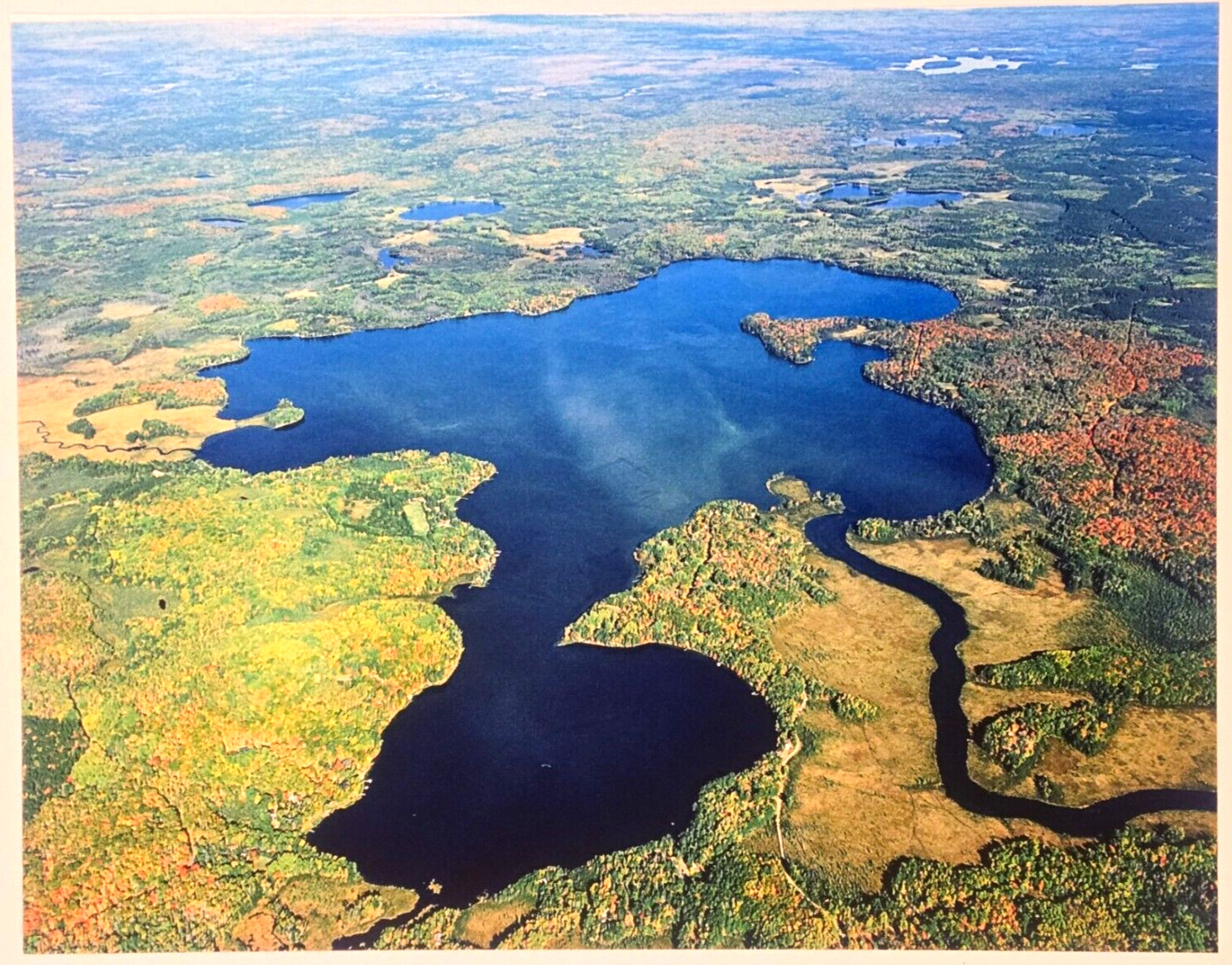 Lost Land Lake, Hayward, Sawyer County, Wisconsin Overhead Photo. Frame Optional