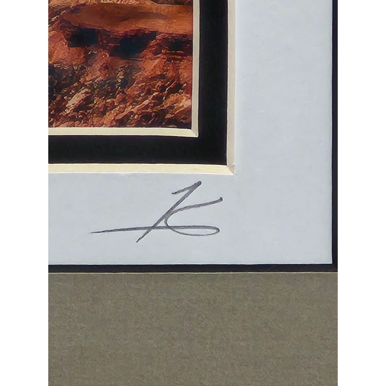 Grand Canyon Framed Signed Print 14×16 Matted Southwest Wall Art Decor