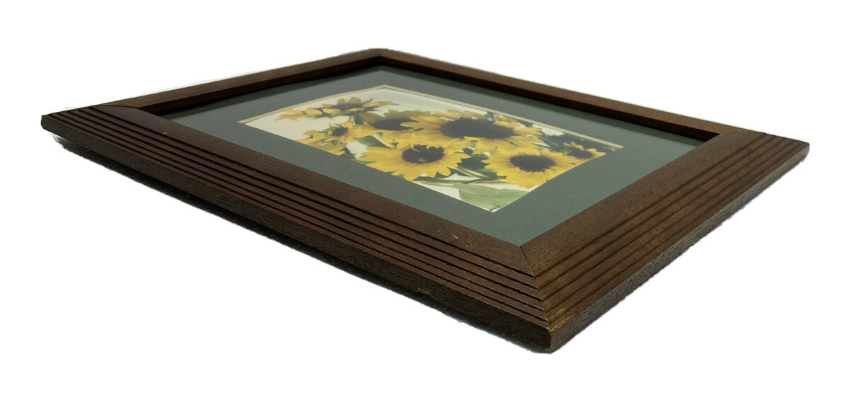 Sunflower Photo With Wooden Frame 2003 By Martha Lucci Artworks & Photography