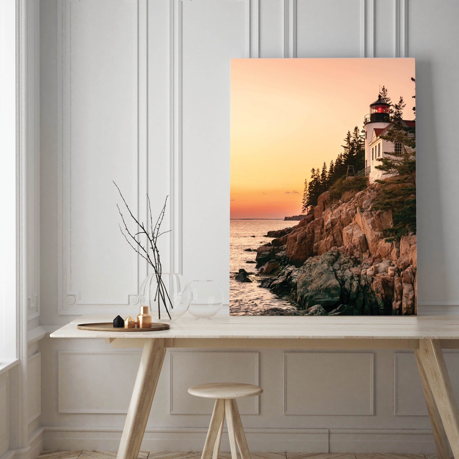 Bass Harbor Head Lighthouse Acadia National Park Photo Art, Coastal Print Maine