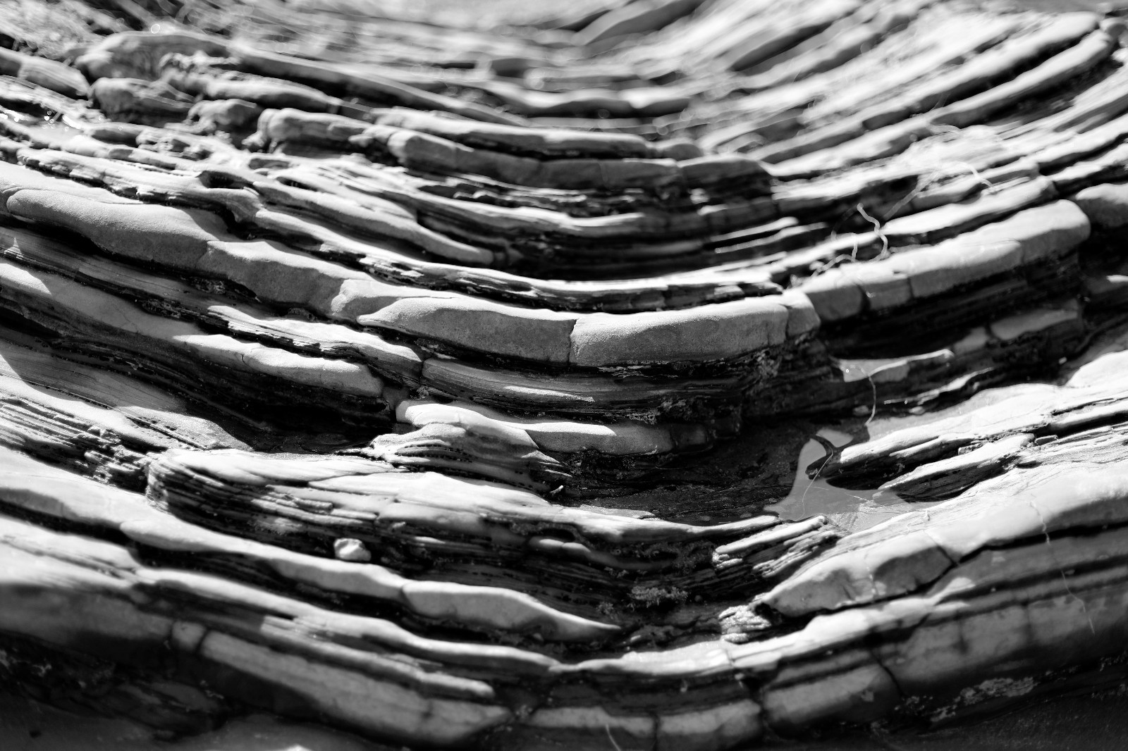 Layered Rock Crystal Cove State Park, Californi 18″ x 12″ BW Matte Print