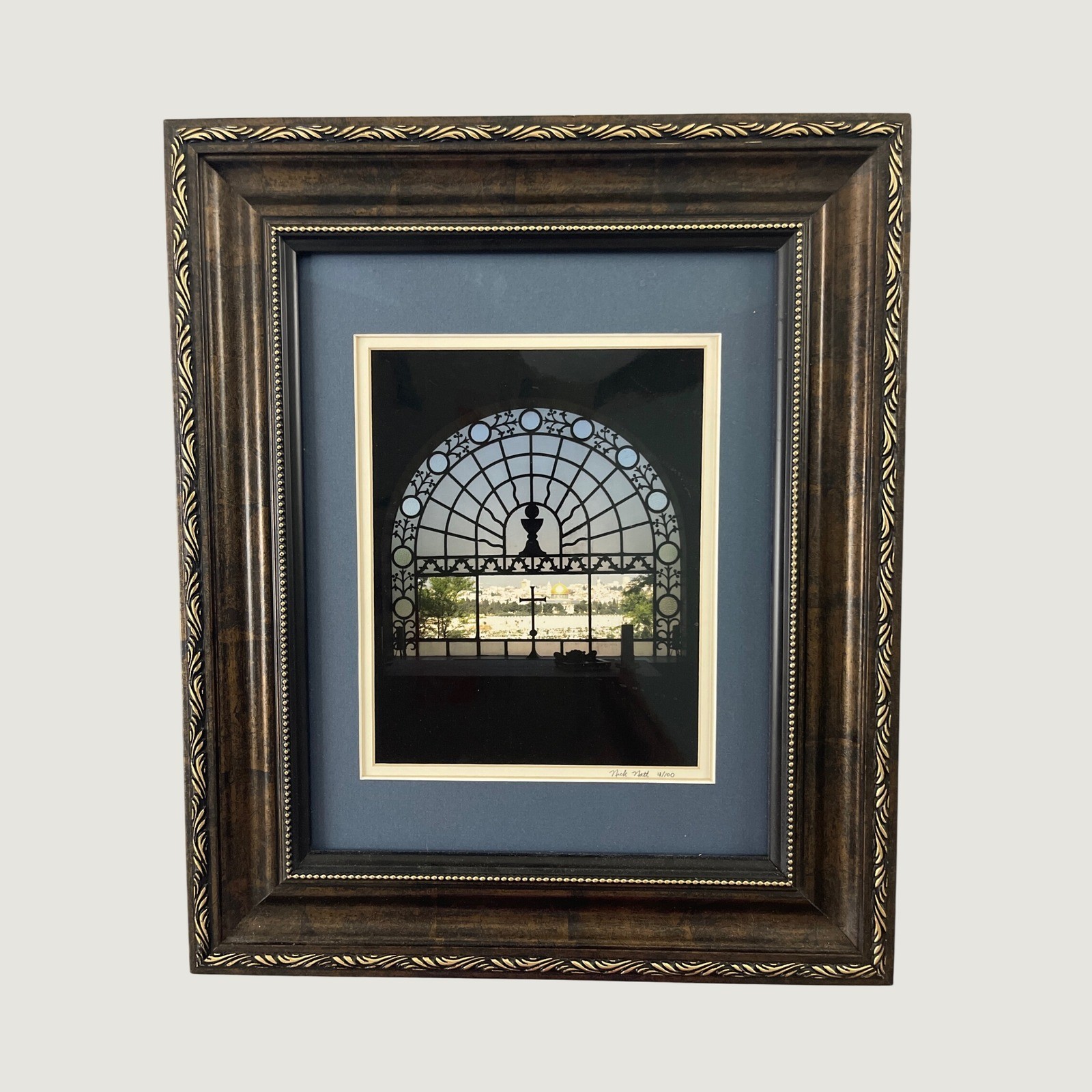 Nick Nott Signed Numbered Photo Chapel in Jerusalem Framed Art Print 4/100 16×19