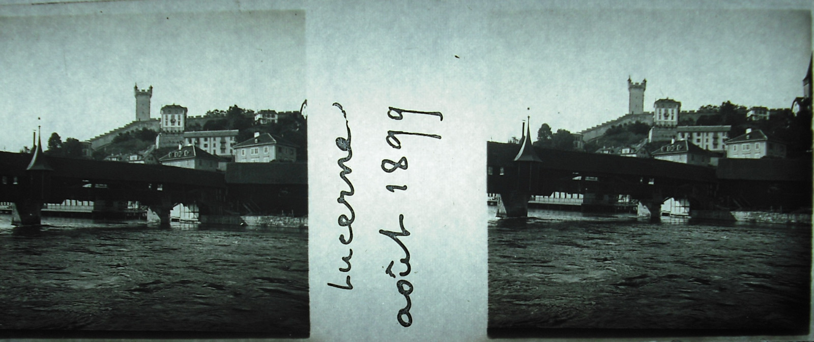 Photography Lucerne 1899 Luzern Switzerland Covered Bridge: Spreuerbrücke