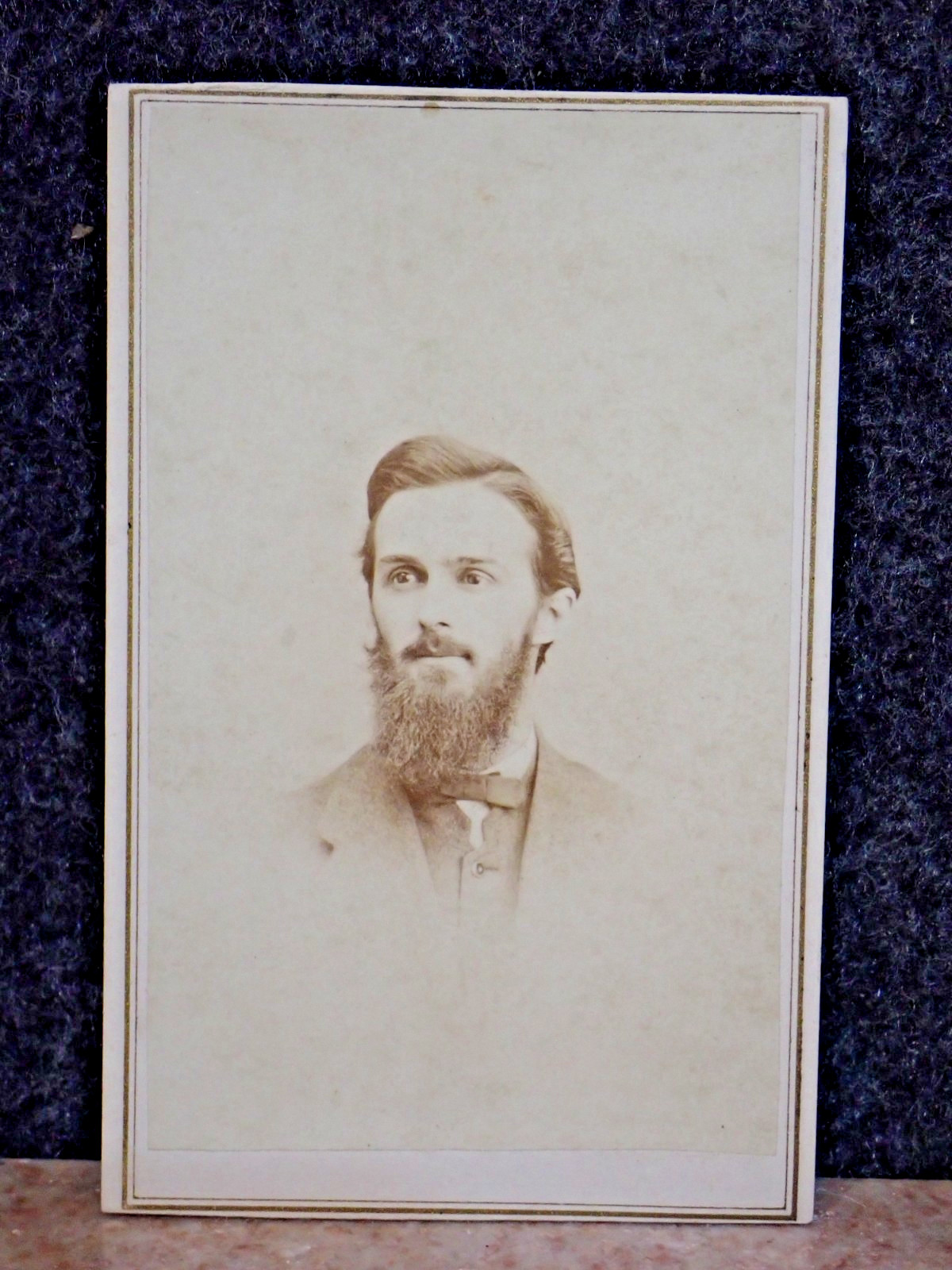 Antique 1860s Civil War CDV Photo Alexander Gardner Washington DC Bearded Man