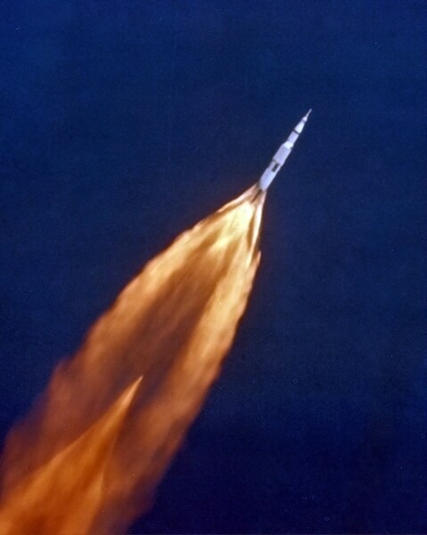 New Photo: Apollo 11 After Launch, Heading to Moon on Landing Mission – 6 Sizes!