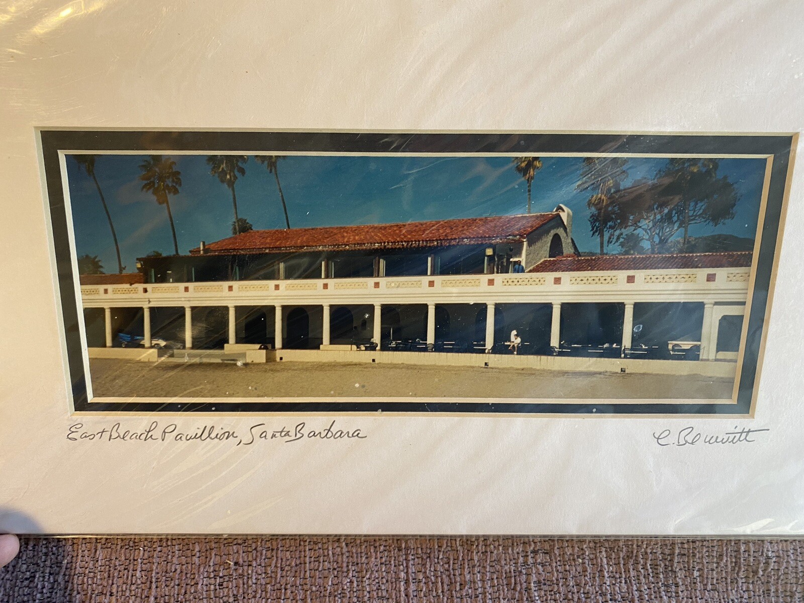 Santa Barbara East beach Pavillion, Photograph Print, Chuck Benwitt – Signed