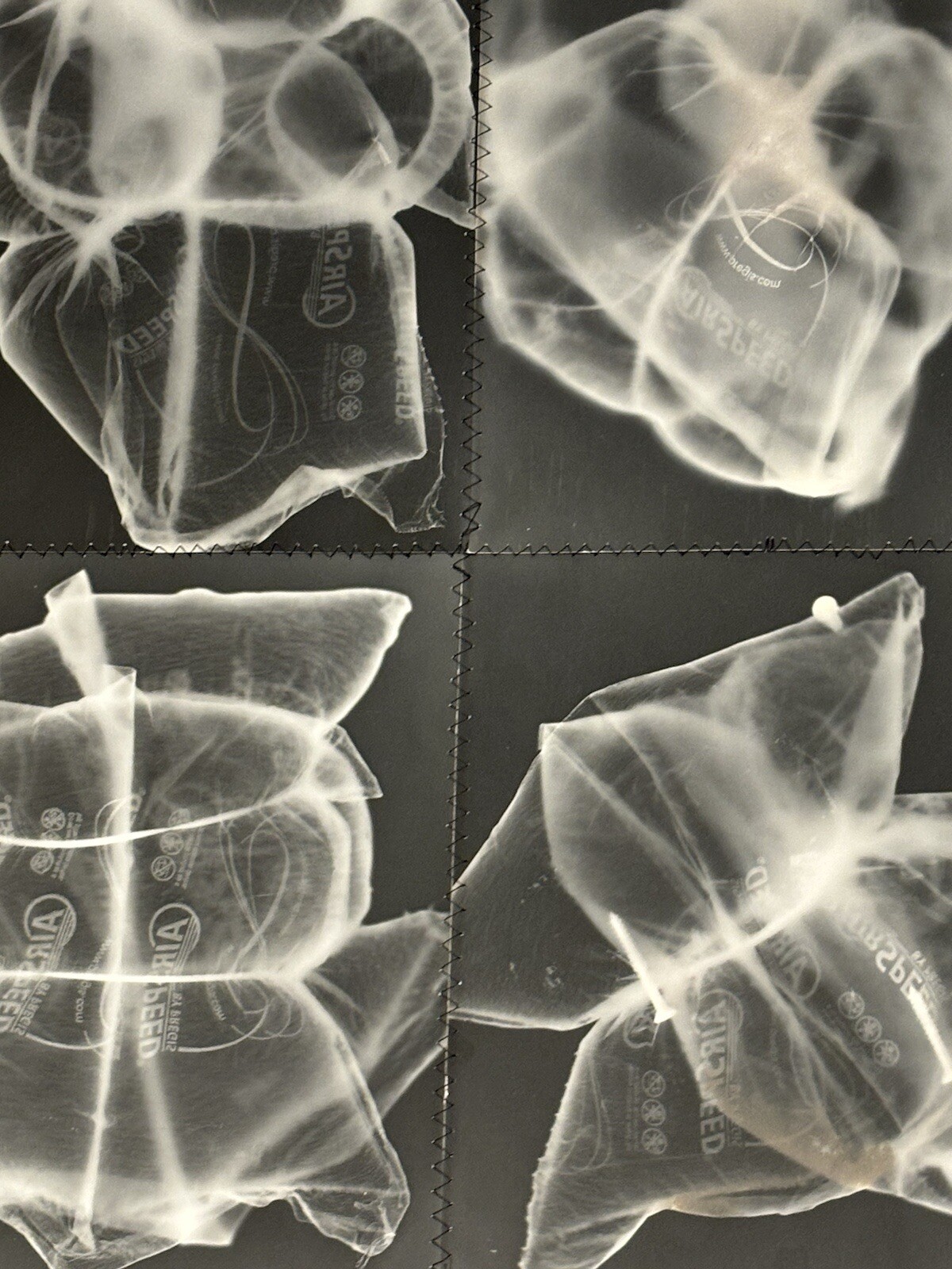 Unique Stitched Print – Cameraless Dark Room Photography 24 x 40 Inches