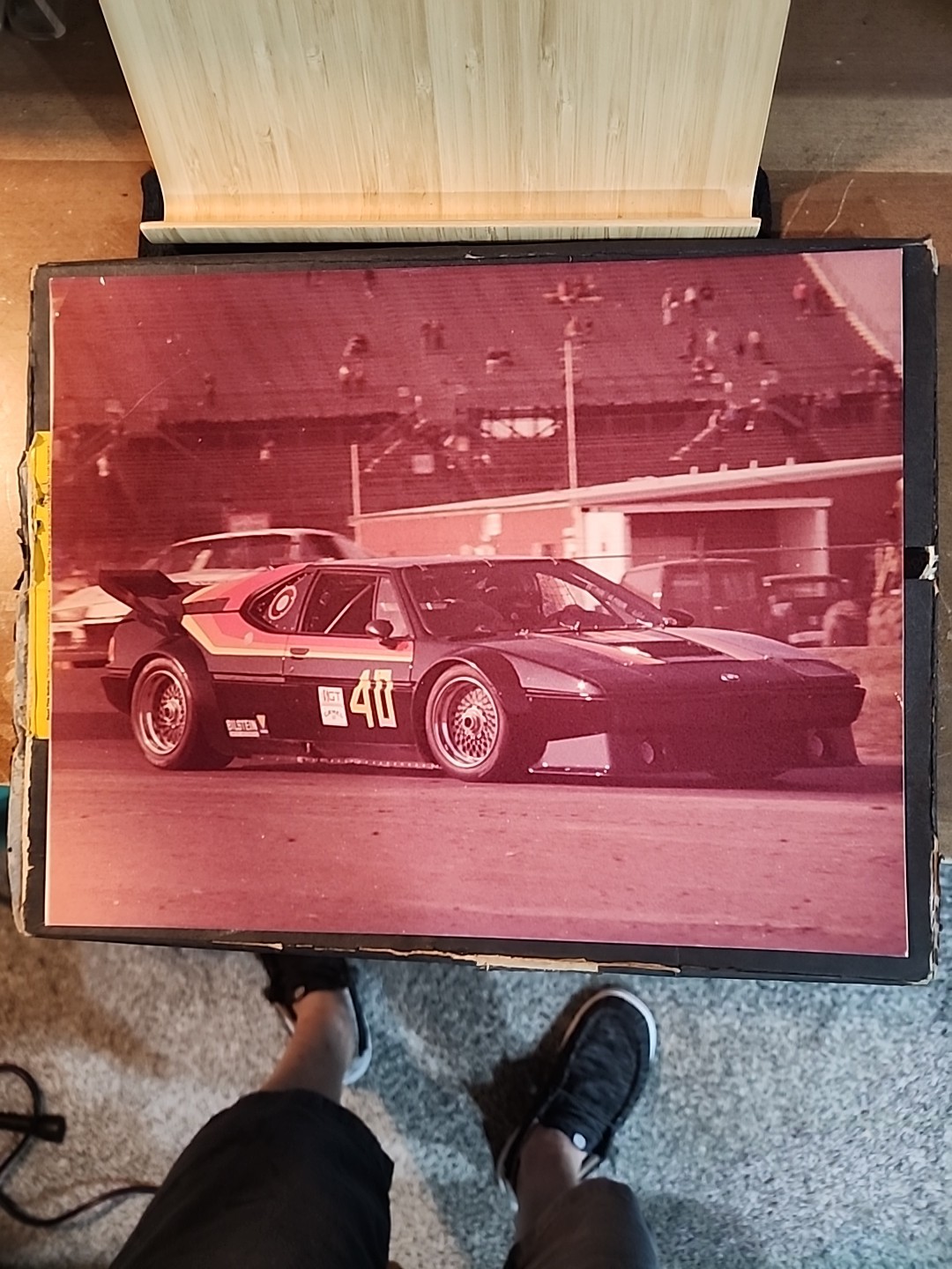 Vintage De Tomaso Pantera Race Photograph 14×11 Kodak Print BMW M1 IMSA GT Pic 2
