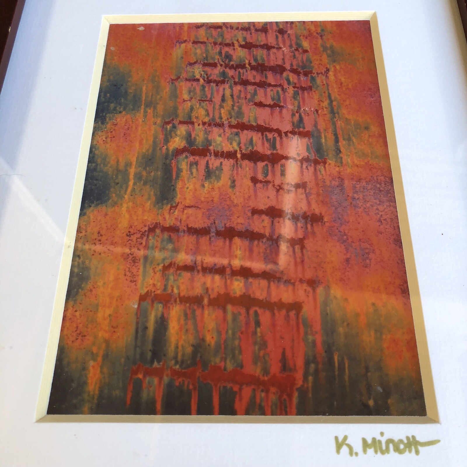 Katherine Minott Fine Abstract Photography Art “Wall Poem” Framed & Artist Signe