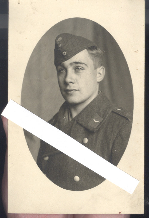 Antique Photograph, 1940, Air Force Photo, ? , 9 x 14 cm, Oval, Postcard Size