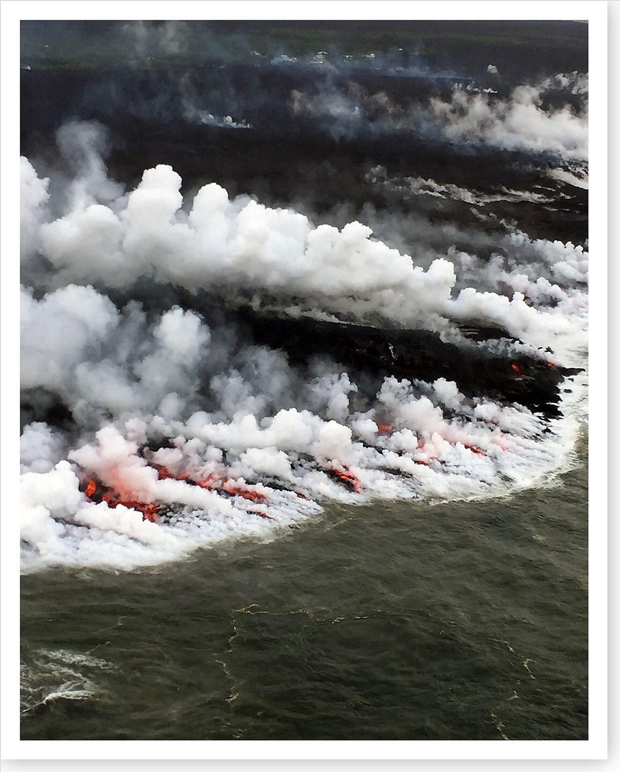 Kapoho Bay Pacific Ocean Lava Entry Kilauea Volcano 2018 Silver Halide Photo