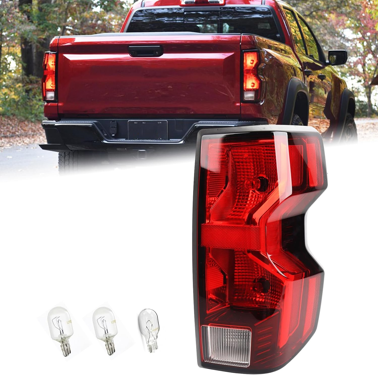 RH Halogen Type Tail Light Assembly Fit for 2023 2024 2025 Chevy Colorado Lt/Tra