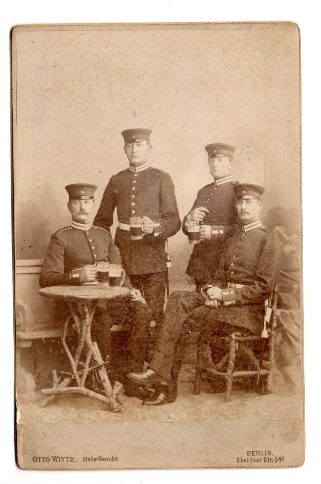 CAB Otto Witte Berlin Guard Regiment Walking Cabinet Photo Circa 1895 Photo Soldiers
