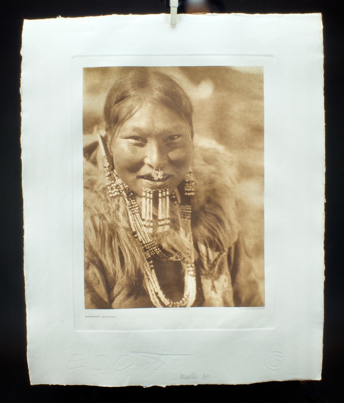 Edward S.Curtis Photogravure Kenowun Nunivak Classic Gravure Company