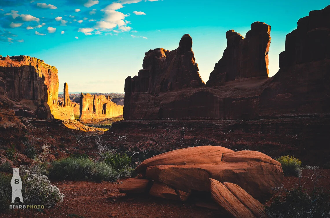 Courthouse Towers Sunrise – Arches National Park Utah, Desert Art Prints Décor