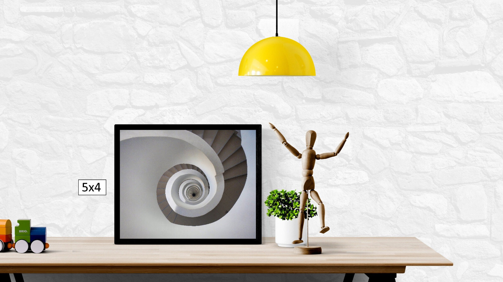 Spiral White Stairs Down, High Resolution Image, Many Formats, TV Art