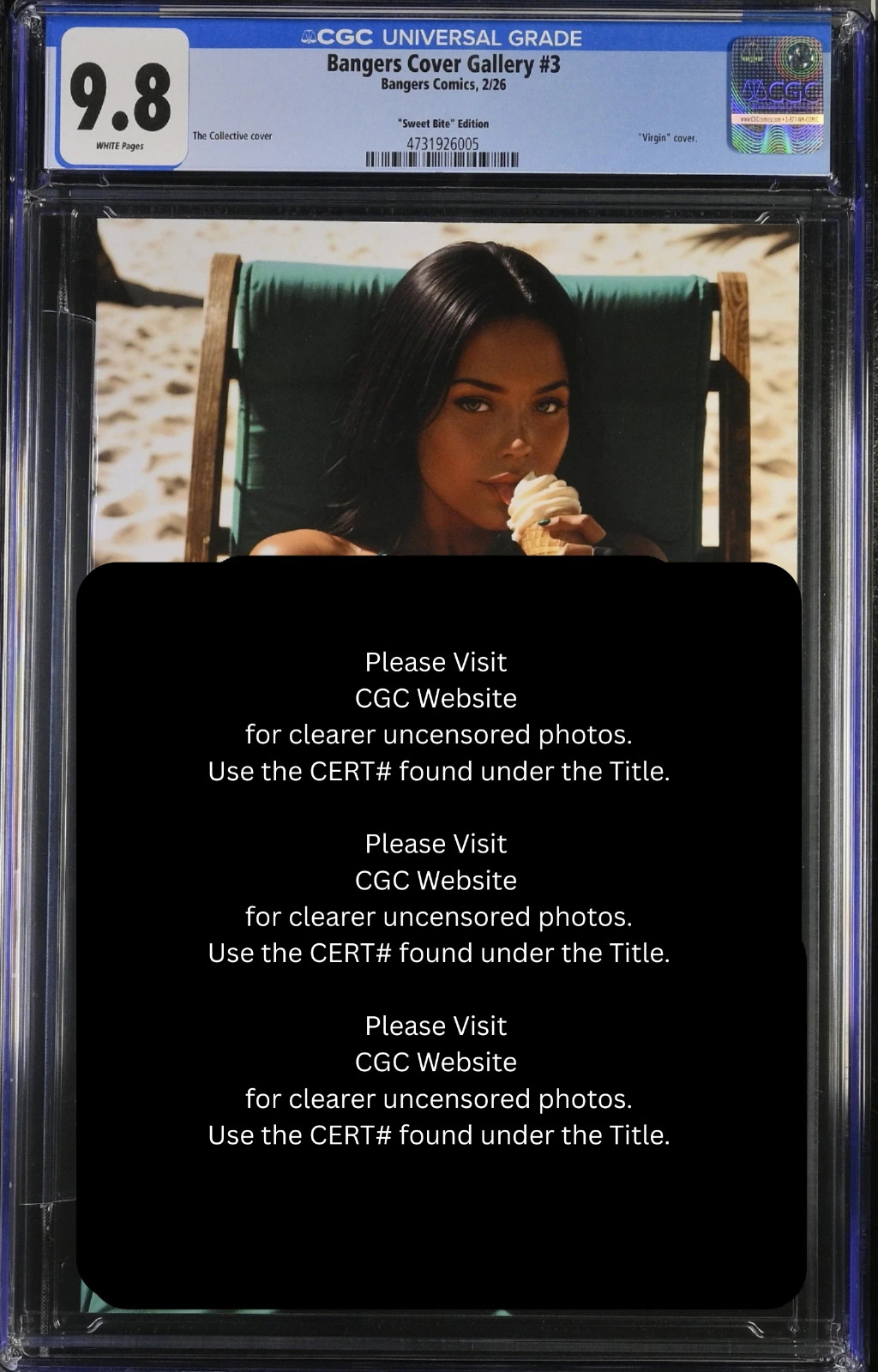 2026 Bangers Comics MK Jade Cosplay VIRGIN Full Chase Variant LE 100 CGC 9.8!