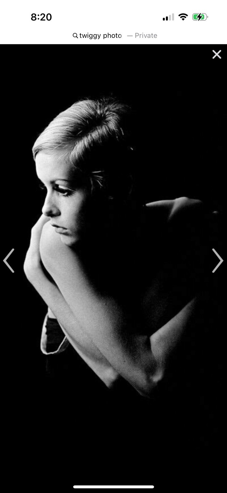 Burt Glinn Original Photograph of Twiggy – Signed on Verso, Unique, Framed
