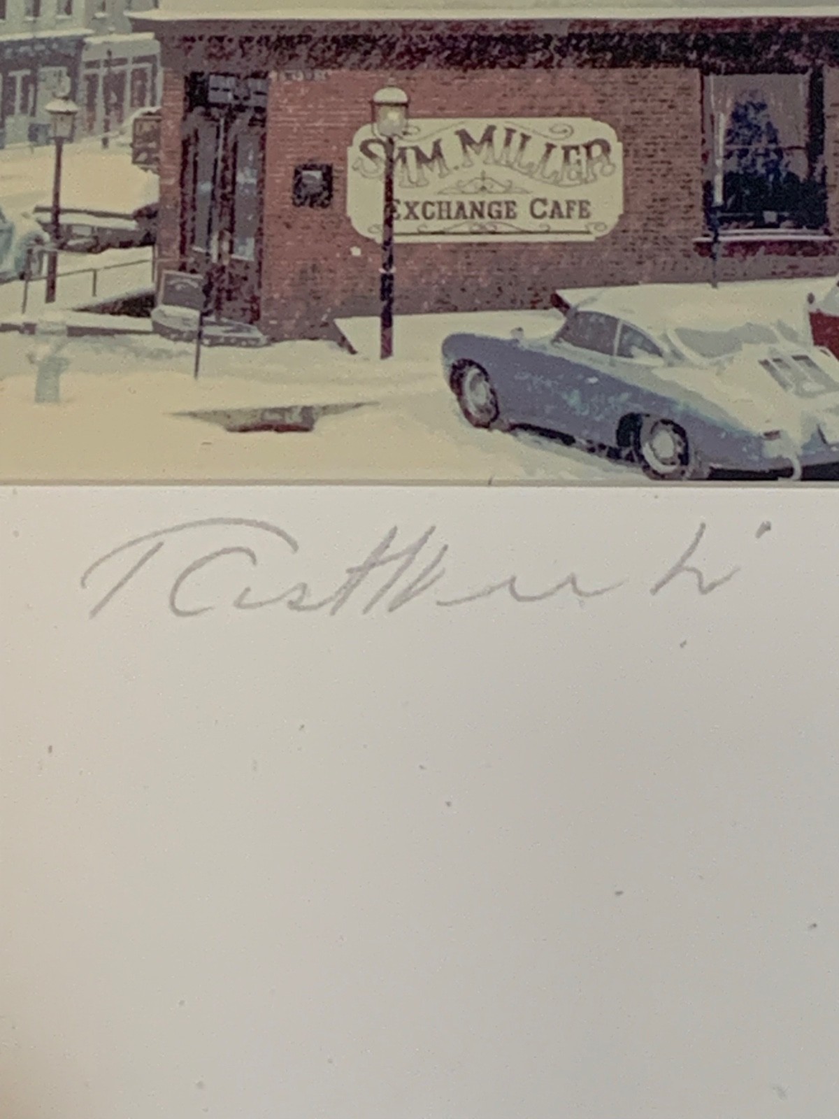 Signed 1970s Richmond VA Snowstorm Shockoe Slip Sam Miller Exchange Cafe Photo
