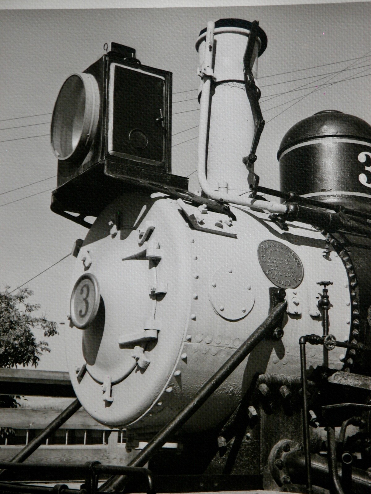 Sierra Railway Locomotive Engine 3 Photograph 8×10 Vtg 1950s Railroad Railway