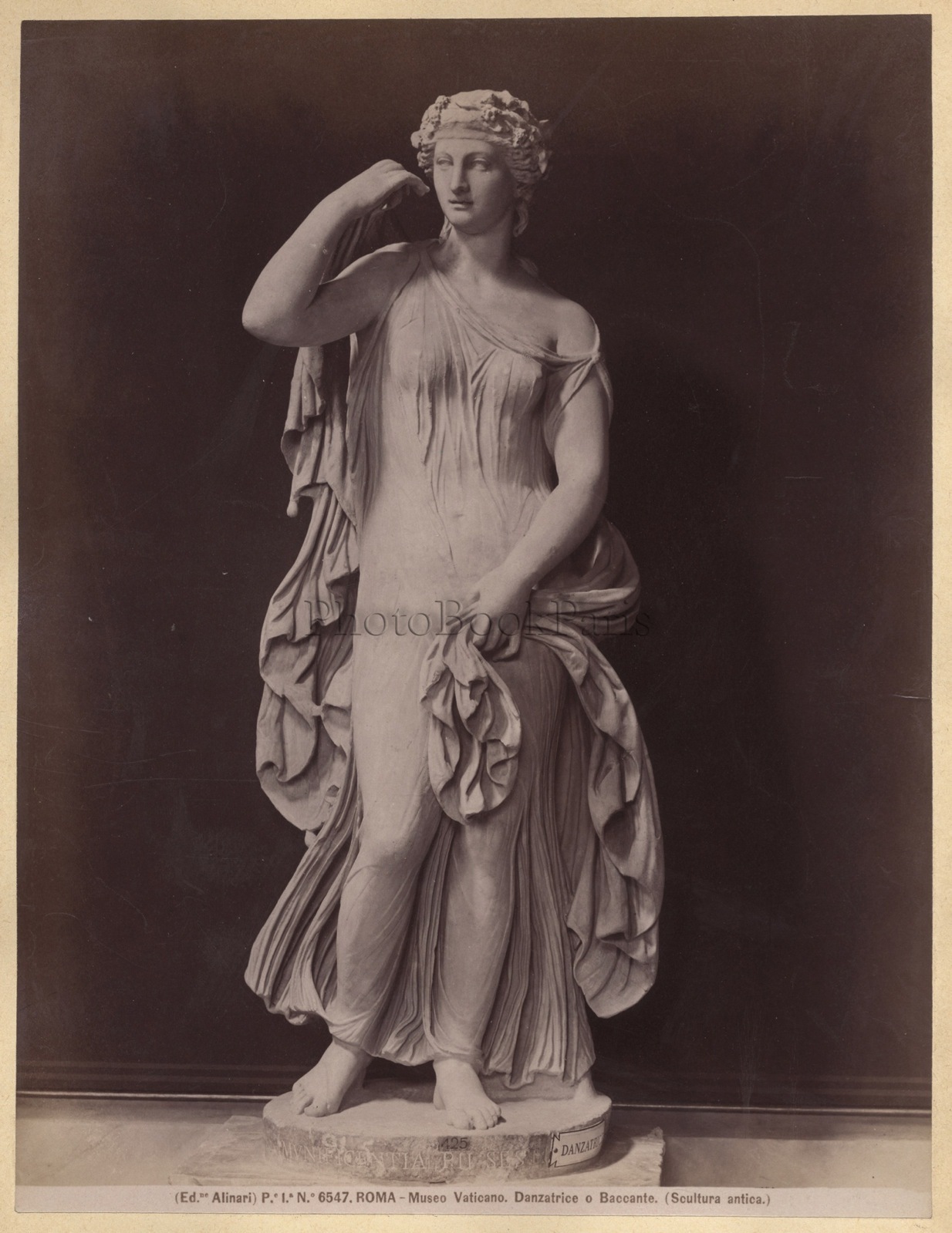 Italy ROME Rome Dancer Figurine Sculpture Antique Vintage Album Circa 1880