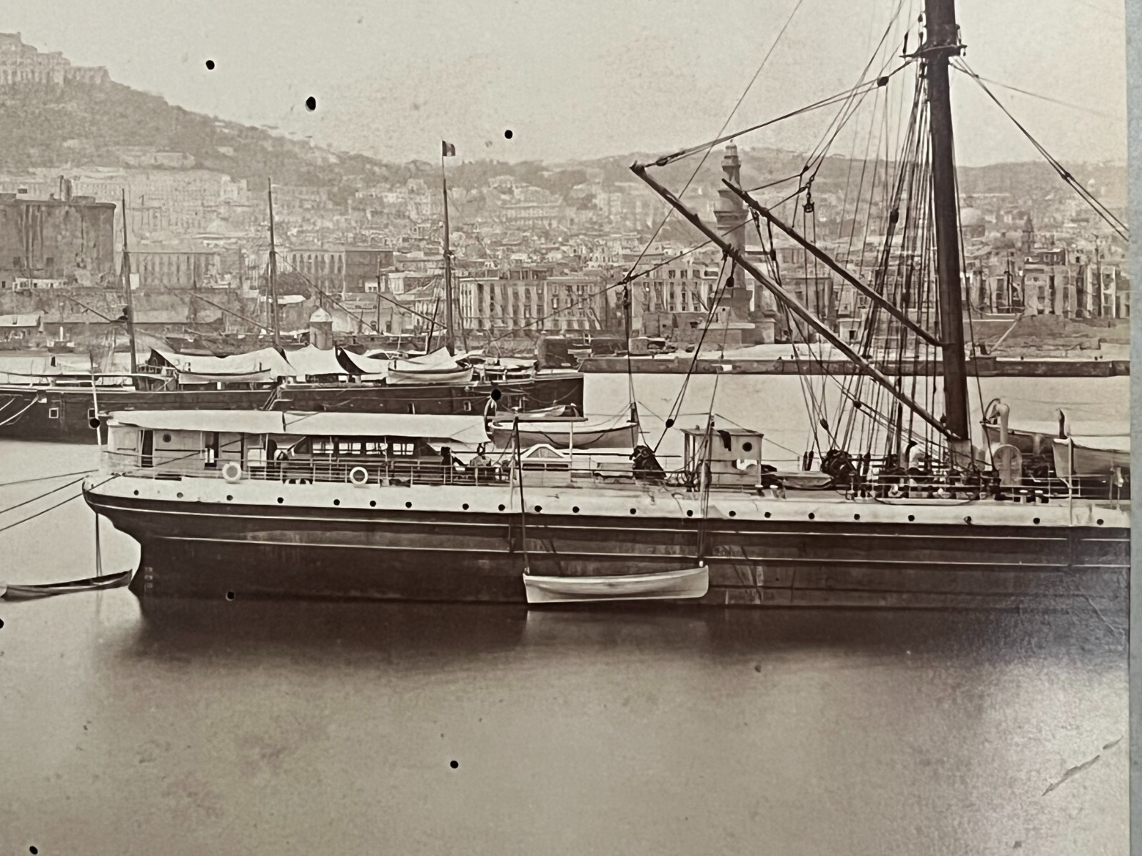 2 Album Photo Giacomo Brogi Circa 1870 Port Naples Napoli Italy 25x19cm (11+12)