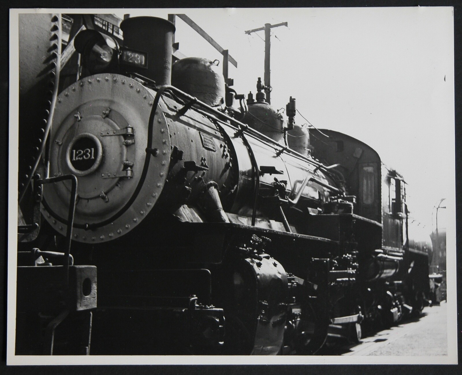 Southern Pacific Engine #1231 SP Locomotive Station Photograph Vtg 50s Railway