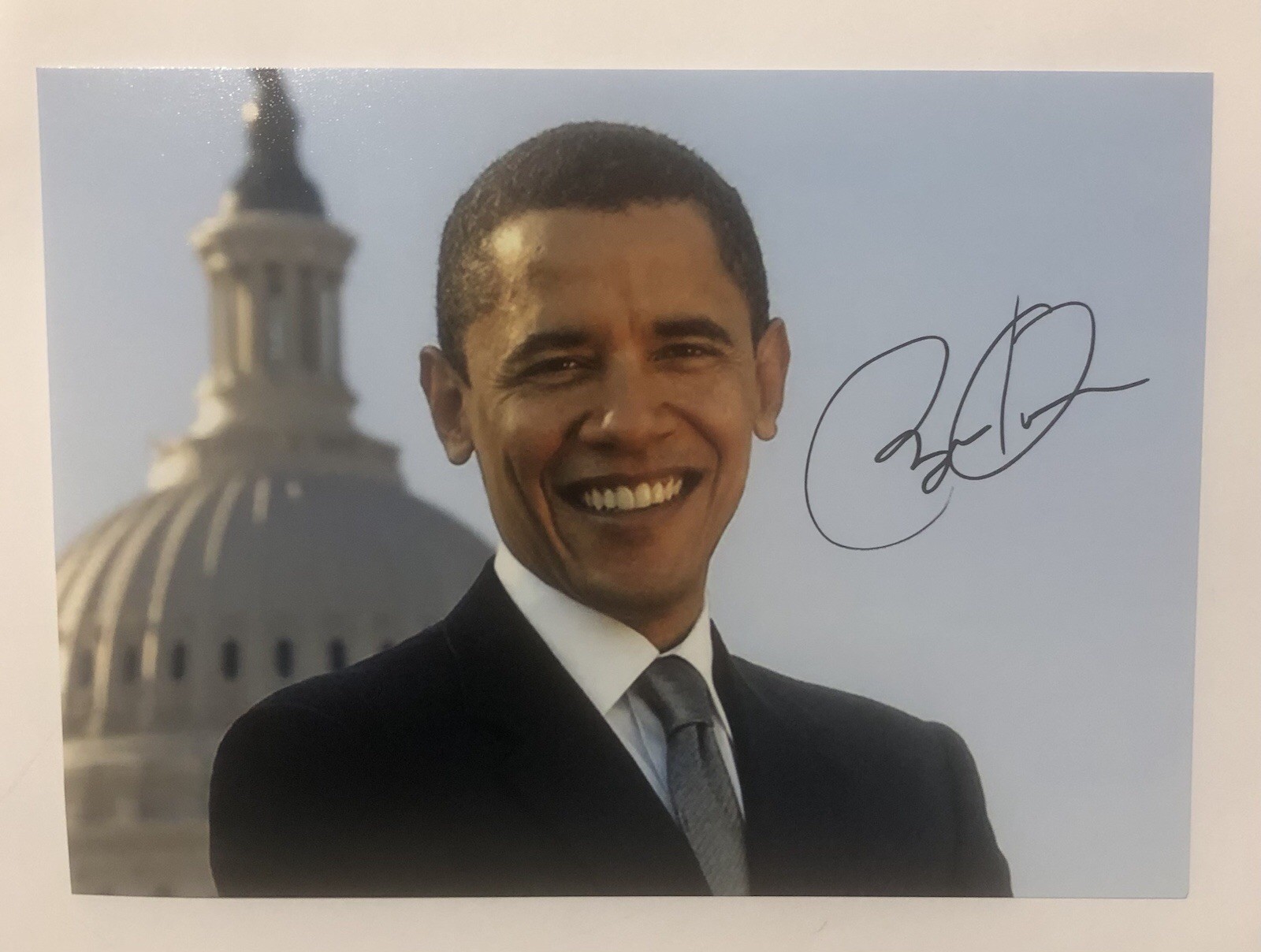 Barack Obama, signed photo, see description.