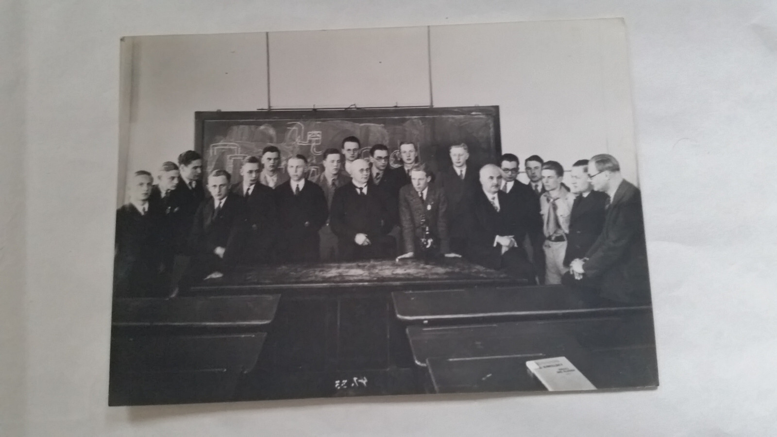 Photo Large Format 38 School Classroom Boys Graduation Circa 1950s Approx 13x18cm