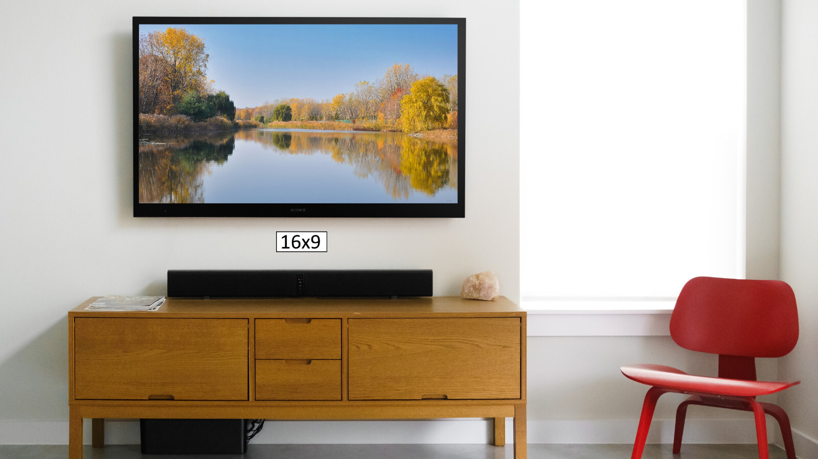 Fall Trees Water Reflection, High Resolution Image, Many Formats, TV Art
