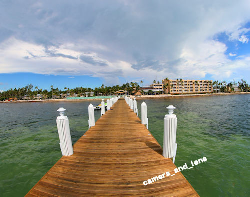 13×19″ HI RES COLOR PHOTO FROM END OF CHEECA LODGE PIER ISLAMORADA FLORIDA KEYS