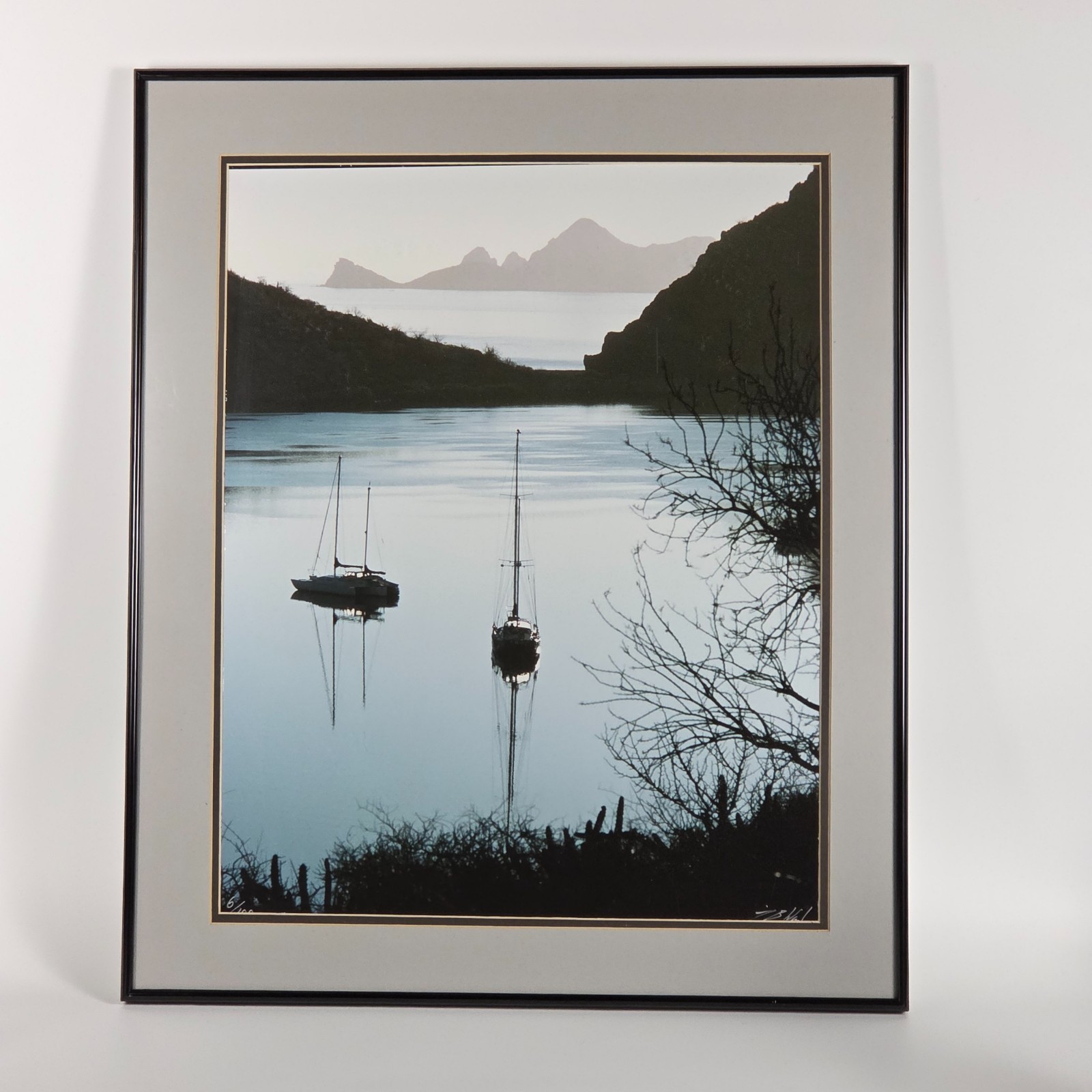 Michael B. Wood “2 Boats in Baja” Signed Ltd Edition 6/100 Photo Print 1984 Baja