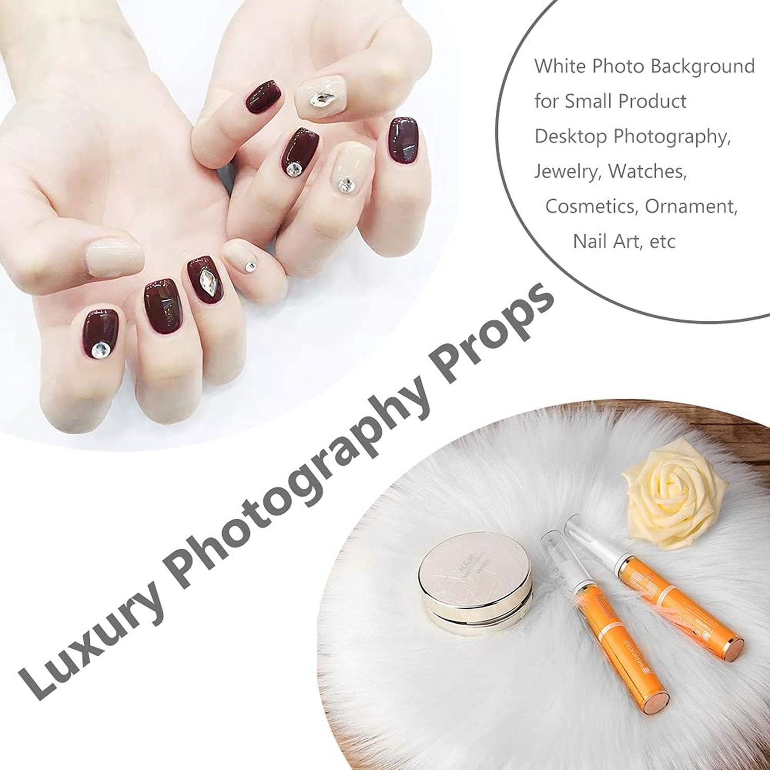 Small Product Photo Background & Luxury Photo Props, 12 Inches Small Square F…