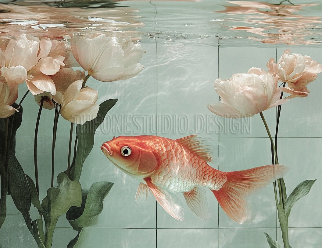 Digital Wallpaper Image Retro Photo Goldfish Pic Background TV Art