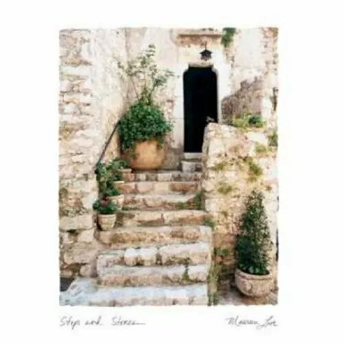 Maureen Love Original Art Print “Steps and Stones” Matted Framed 19’ x 23’