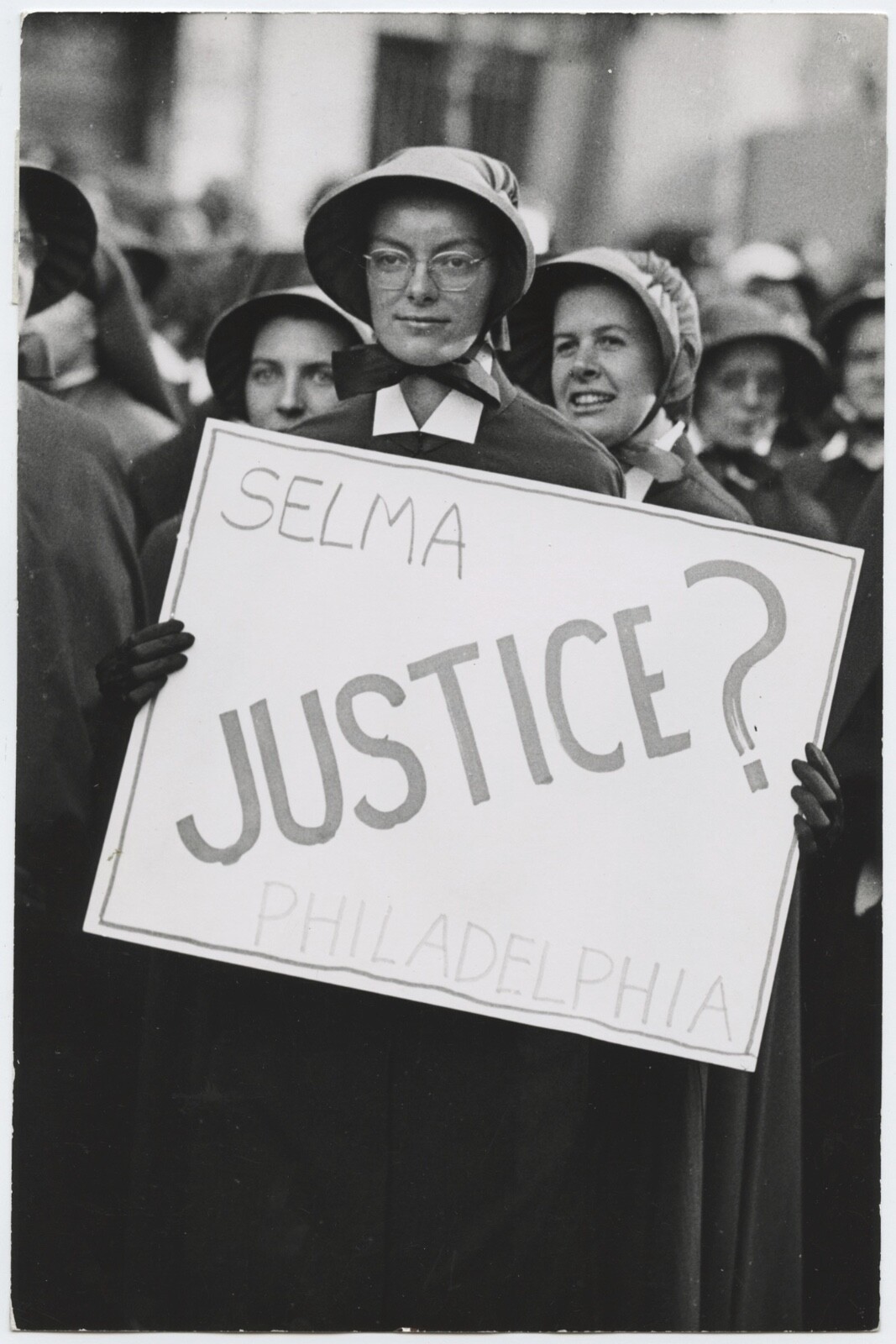 NYC: CIVIL RIGHTS Protest, HARLEM 1965 by Jeff Kamen / VINTAGE / STAMPED