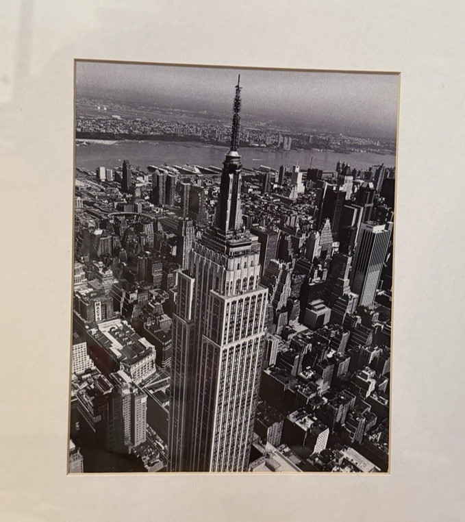 Vintage Christopher Bliss Empire State Building NYC Black White Photo Framed Art