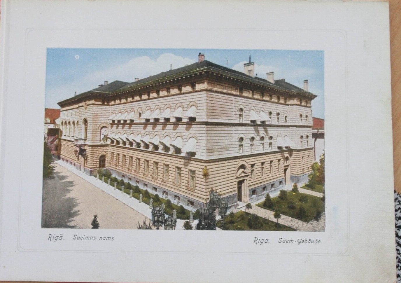 Foto Bild Riga Lettland Saem Gebäude 19,5×14,2cm vintage F1