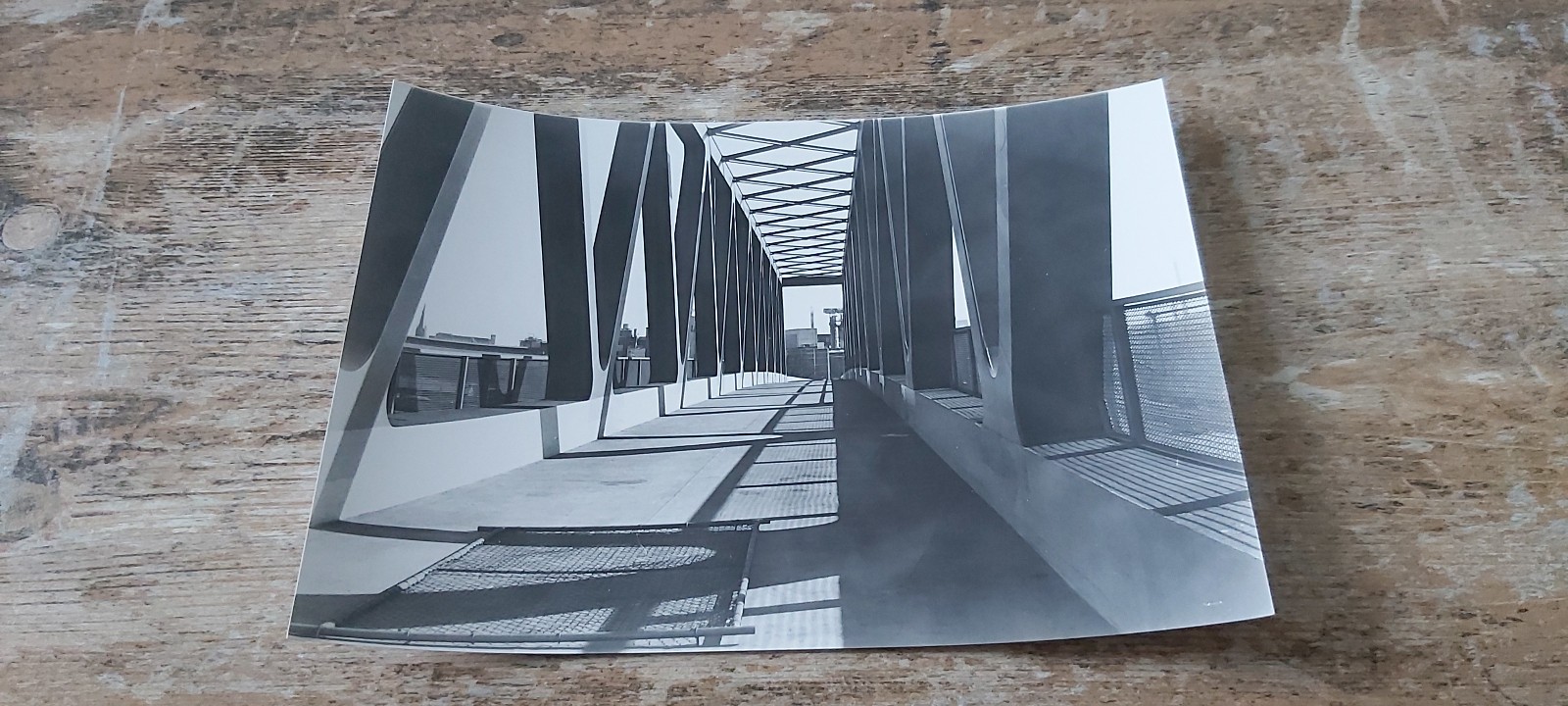 Large B/W Photo RAILWAY BRIDGE PEDESTRIAN BRIDGE RAILWAY STATION COLOGNE???