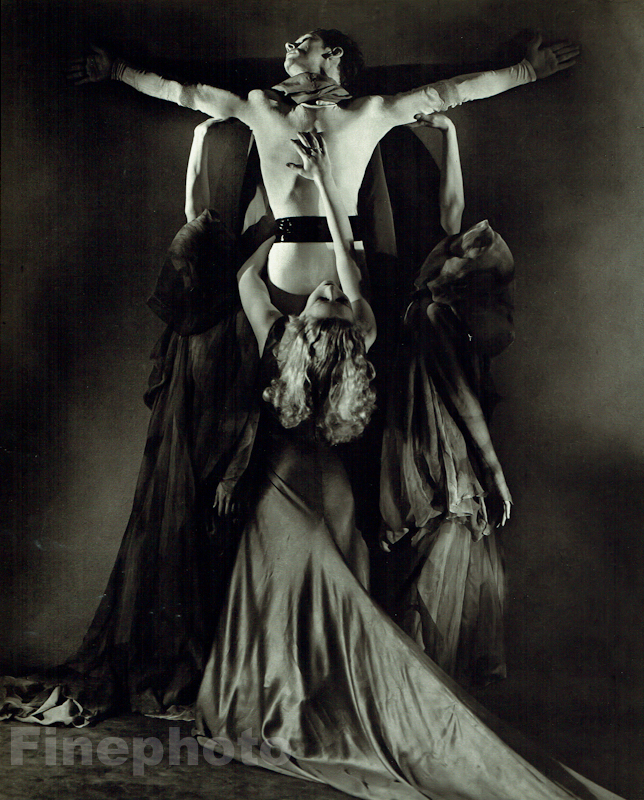 1935 NEW YORK CITY Ballet GEORGE PLATT LYNES Errante Dance CRUCIFIXION Photo Art