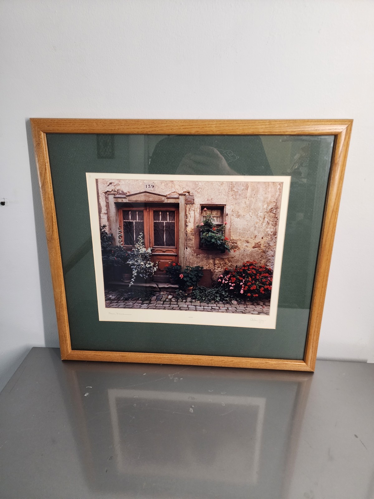 Alan Klug Art Photograph Fleurie France House Garden Signed Frame 24″ x 27″