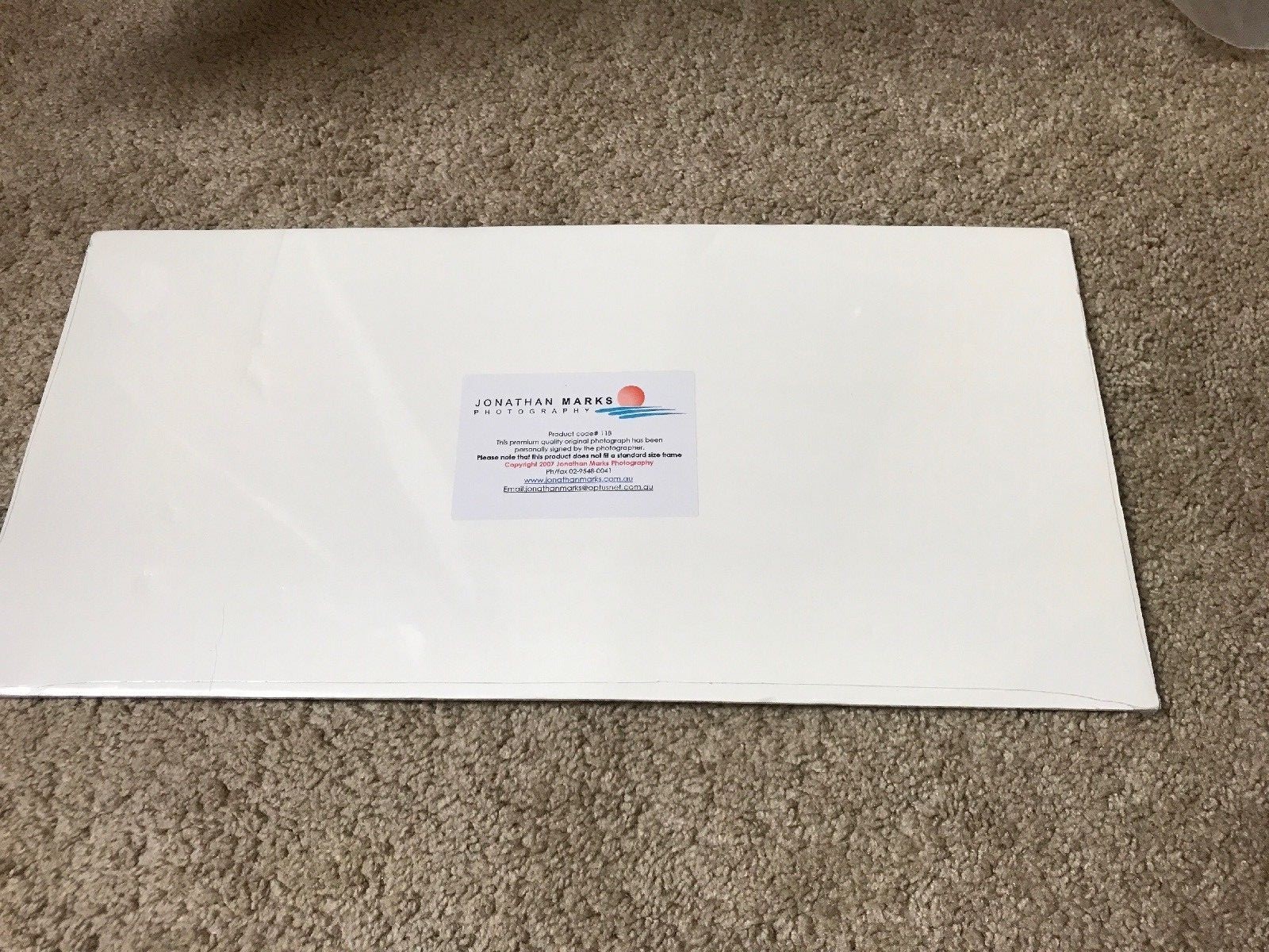 Jonathan Marks Sydney Australia 8 1/2″ x 17 3/4″ Signed Photograph Sealed New