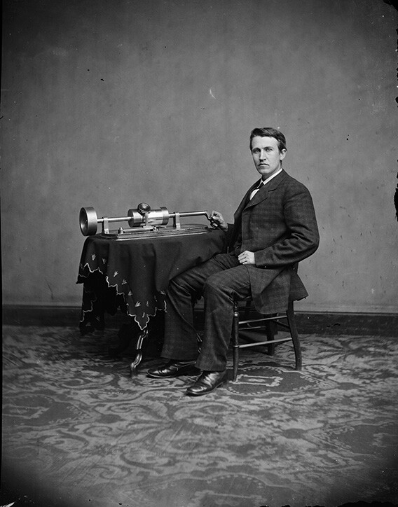 Thomas Edison Photograph – Vintage Photo from 1870