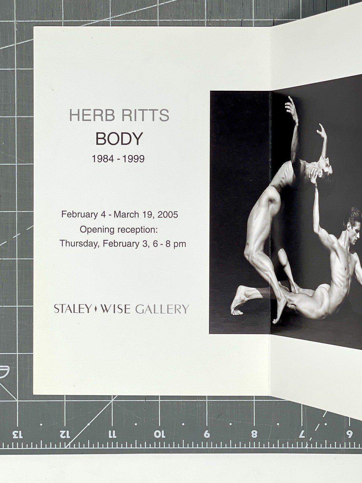 Herb Ritts (1952-2002) Art Show Announcement Card 2005 – Body – Staley Wise NYC