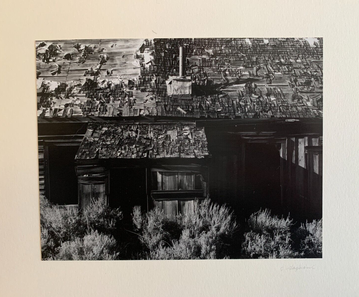 OLIVER GAGLIANI (1917-2002) Signed Silver Gelatin Photograph Ghost Town c 1964